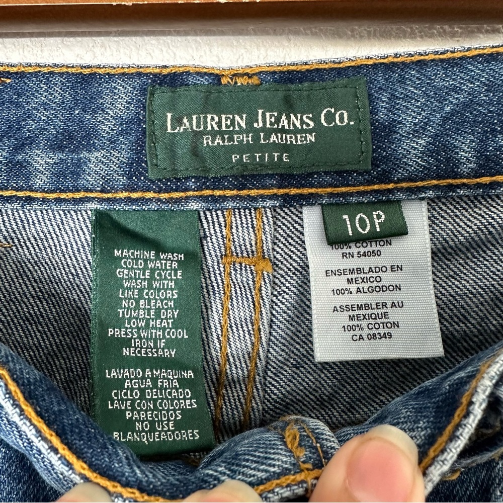 Ralph Lauren Lauren Jeans Co Petite Straight Leg Dark Washed Jeans Size 10 - Picture 4 of 5